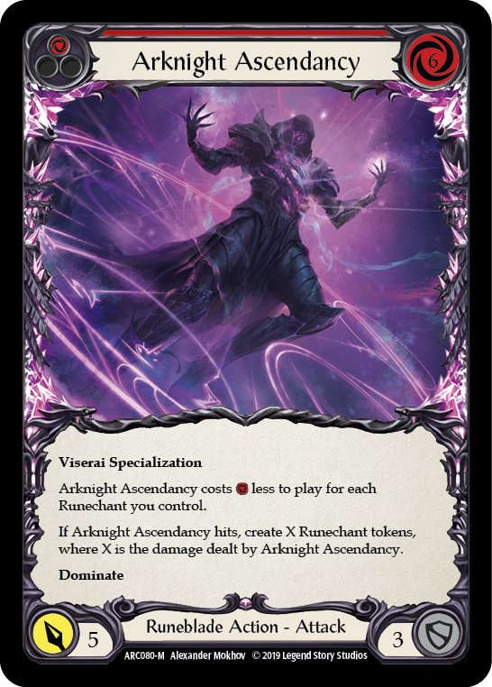 Arknight Ascendancy [ARC080-M] (Arcane Rising)  1st Edition Rainbow Foil | RetroPlay Games