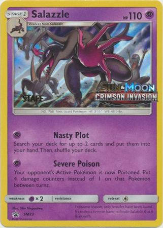 Salazzle (SM73) (Staff Prerelease Promo) [Sun & Moon: Black Star Promos] | RetroPlay Games