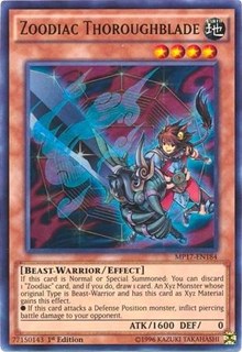 Zoodiac Thoroughblade [MP17-EN184] Ultra Rare | RetroPlay Games