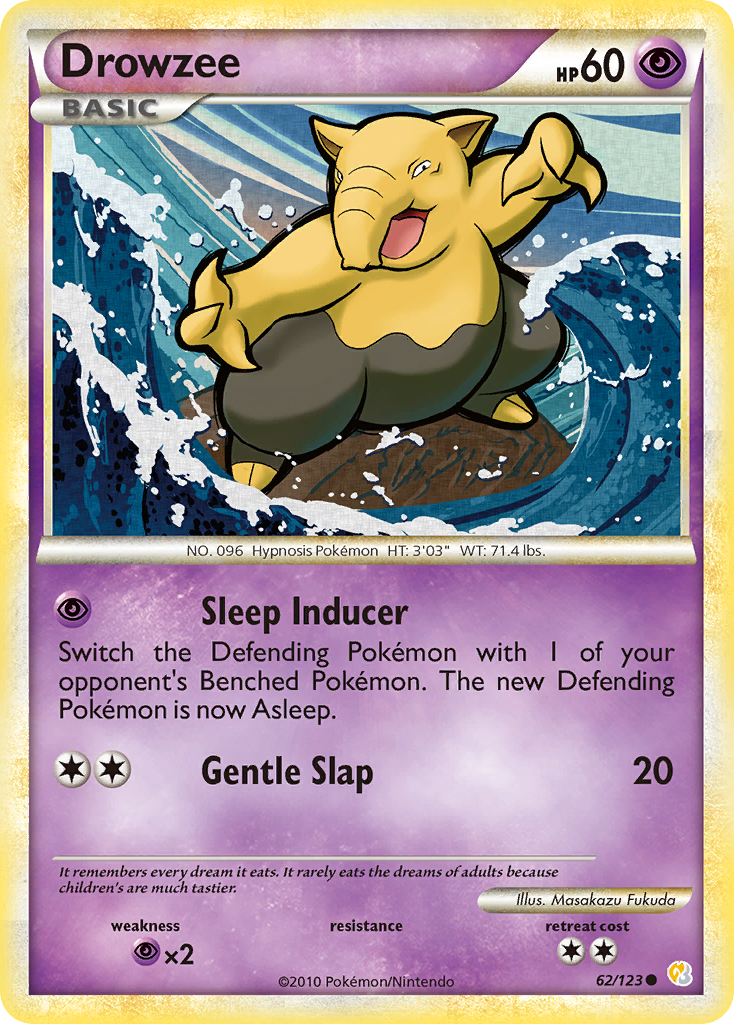 Drowzee (62/123) [HeartGold & SoulSilver: Base Set] | RetroPlay Games