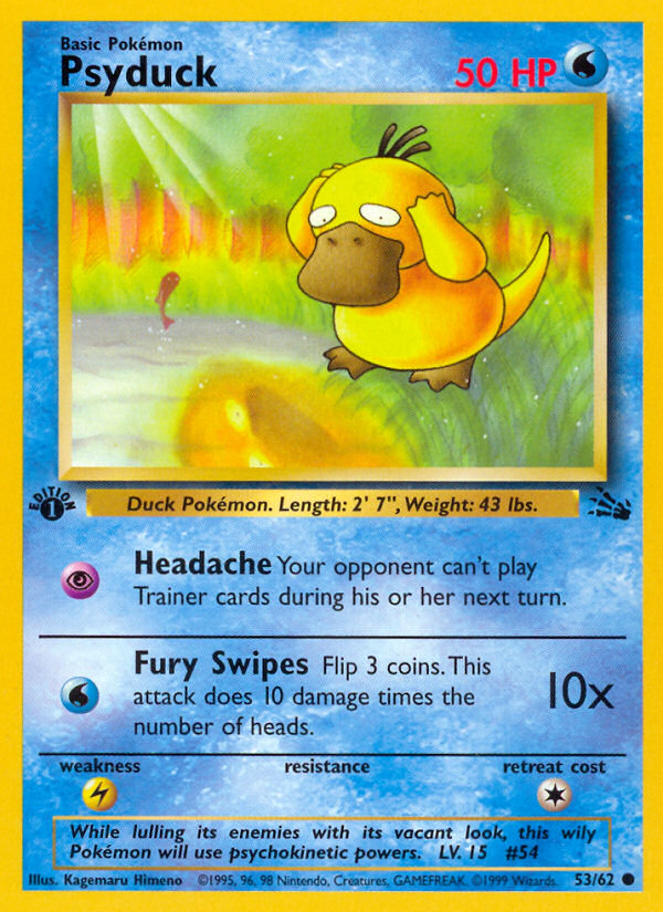 Psyduck (53/62) [Fossil 1st Edition] | RetroPlay Games