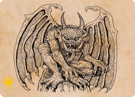 Cloister Gargoyle (Showcase) Art Card (Gold-Stamped Signature) [Dungeons & Dragons: Adventures in the Forgotten Realms Art Series] | RetroPlay Games