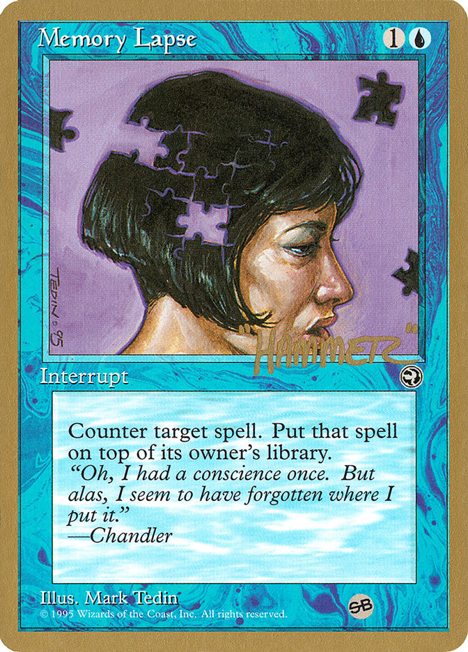 Memory Lapse (Jigsaw) (Shawn "Hammer" Regnier) (SB) [Pro Tour Collector Set] | RetroPlay Games