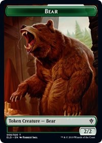 Bear // Food (17) Double-sided Token [Throne of Eldraine Tokens] | RetroPlay Games