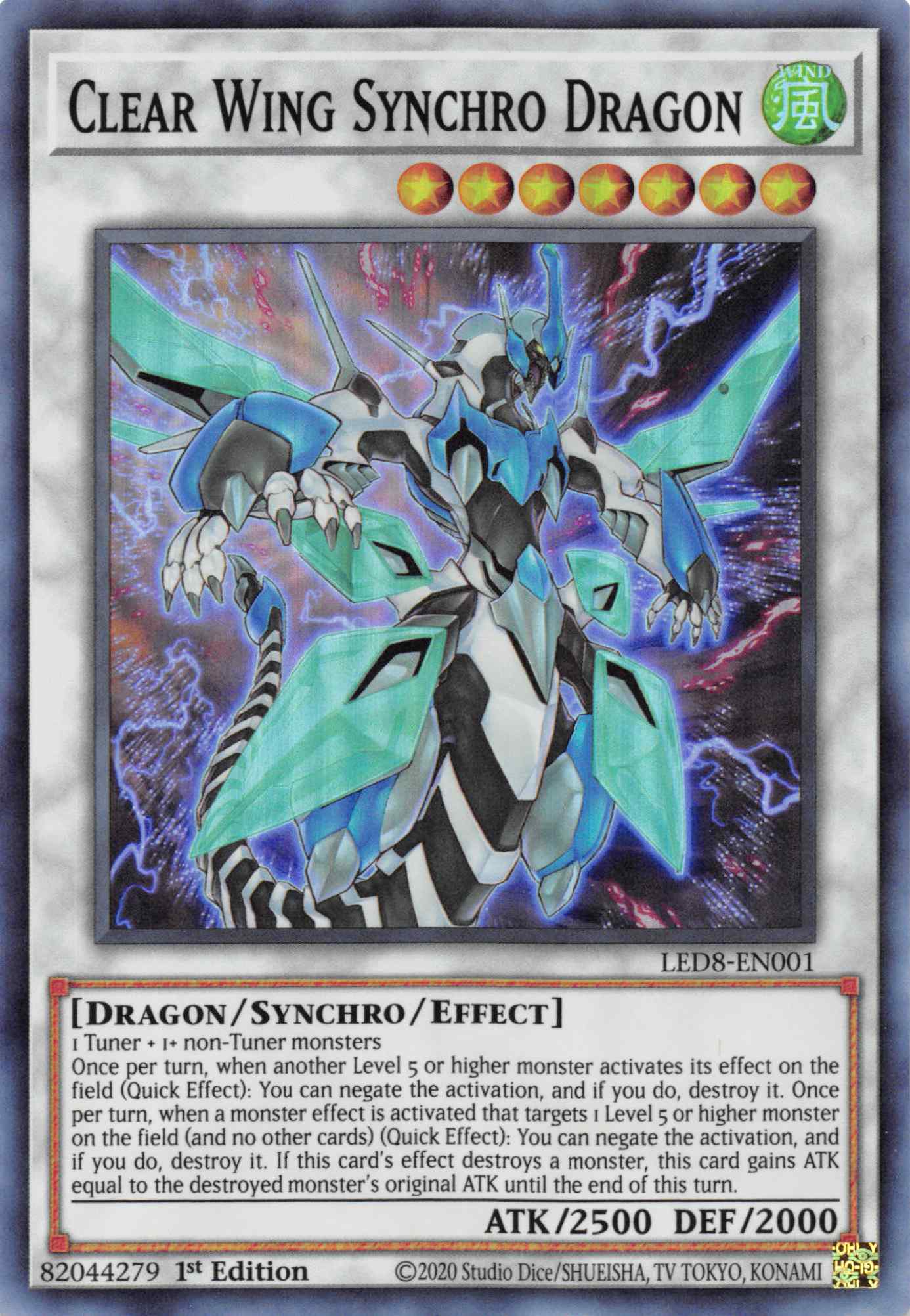 Clear Wing Synchro Dragon [LED8-EN001] Super Rare | RetroPlay Games