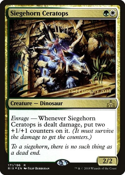Siegehorn Ceratops [Rivals of Ixalan Promos] | RetroPlay Games