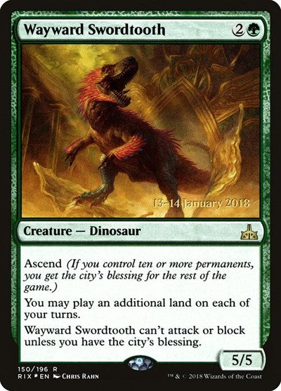 Wayward Swordtooth [Rivals of Ixalan Promos] | RetroPlay Games