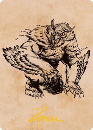 Owlbear (Showcase) Art Card (Gold-Stamped Signature) [Dungeons & Dragons: Adventures in the Forgotten Realms Art Series] | RetroPlay Games