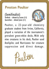 1996 Preston Poulter Biography Card [World Championship Decks] | RetroPlay Games