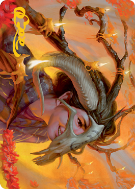 Hedgewitch's Mask Art Card (Gold-Stamped Signature) [Innistrad: Midnight Hunt Art Series] | RetroPlay Games