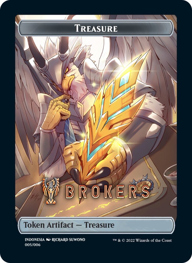 Treasure Token (Brokers) (Southeast Asia Artists) [Streets of New Capenna Tokens] | RetroPlay Games