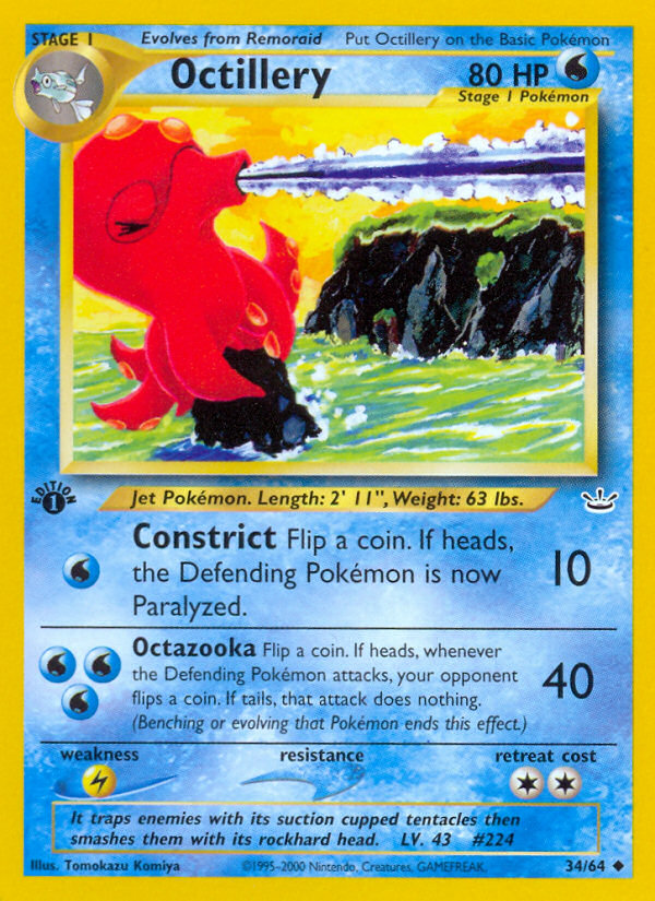 Octillery (34/64) [Neo Revelation 1st Edition] | RetroPlay Games