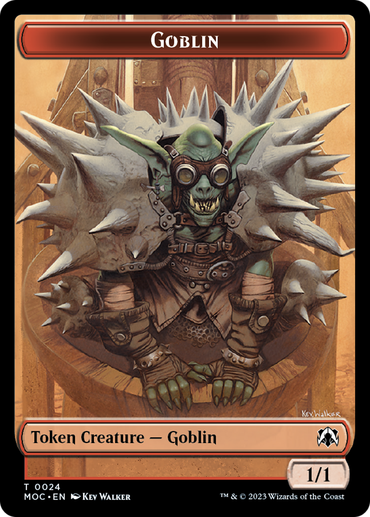 Goblin // Sliver Double-Sided Token [March of the Machine Commander Tokens] | RetroPlay Games