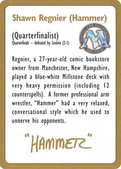 1996 Shawn "Hammer" Regnier Biography Card [World Championship Decks] | RetroPlay Games