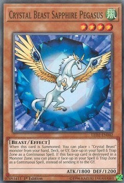 Crystal Beast Sapphire Pegasus [LED2-EN042] Common | RetroPlay Games