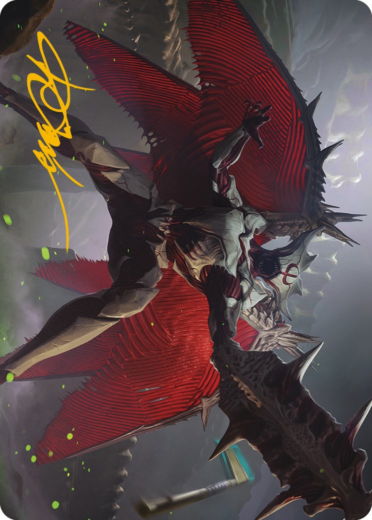 Phyrexian Vindicator Art Card (Gold-Stamped Signature) [Phyrexia: All Will Be One Art Series] | RetroPlay Games