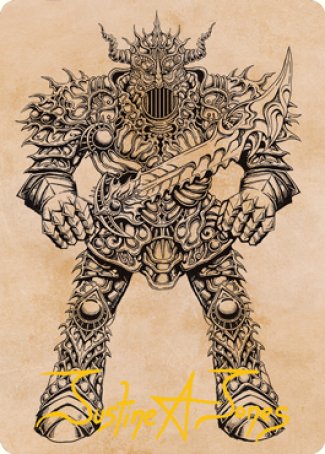 Iron Golem (Showcase) Art Card (Gold-Stamped Signature) [Dungeons & Dragons: Adventures in the Forgotten Realms Art Series] | RetroPlay Games