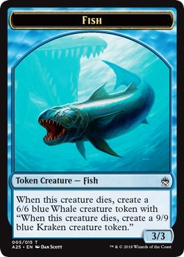 Fish // Kraken Double-sided Token [Masters 25 Tokens] | RetroPlay Games