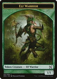 Elf Warrior Token [Duel Decks: Elves vs. Inventors Tokens] | RetroPlay Games