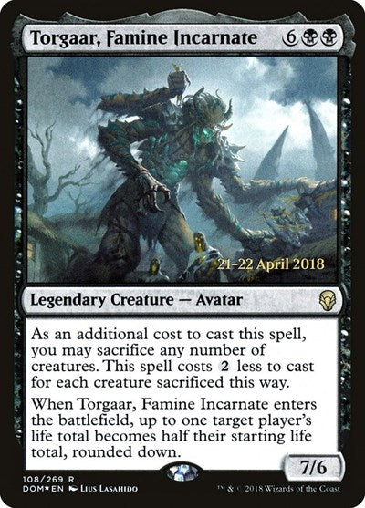 Torgaar, Famine Incarnate [Dominaria Promos] | RetroPlay Games