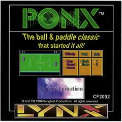 Ponx [Homebrew] - Atari Lynx | RetroPlay Games