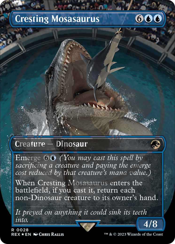 Cresting Mosasaurus Emblem (Borderless) [Jurassic World Collection Tokens] | RetroPlay Games