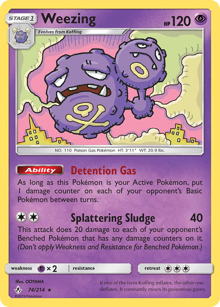 Weezing (74/214) [Sun & Moon: Unbroken Bonds] | RetroPlay Games