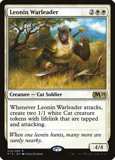 Leonin Warleader [Core Set 2019] | RetroPlay Games