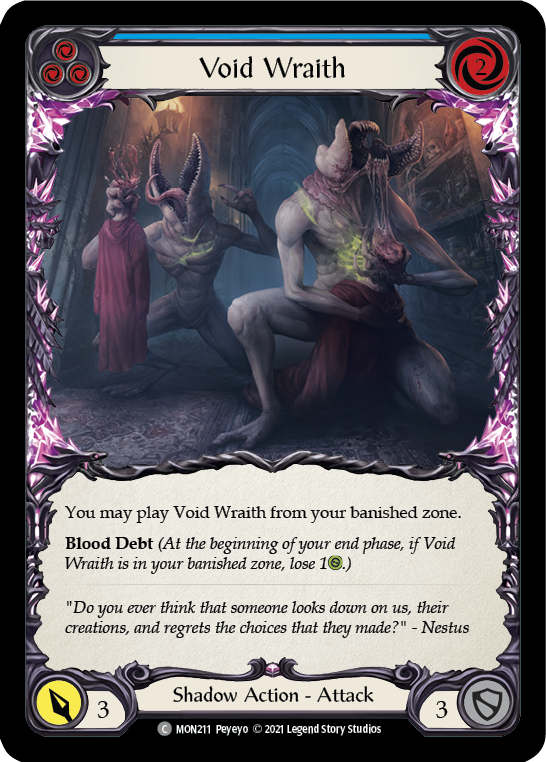 Void Wraith (Blue) [MON211-RF] (Monarch)  1st Edition Rainbow Foil | RetroPlay Games