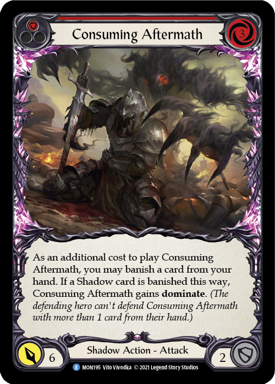 Consuming Aftermath (Red) [MON195-RF] (Monarch)  1st Edition Rainbow Foil | RetroPlay Games