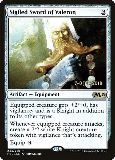 Sigiled Sword of Valeron [Core Set 2019 Promos] | RetroPlay Games