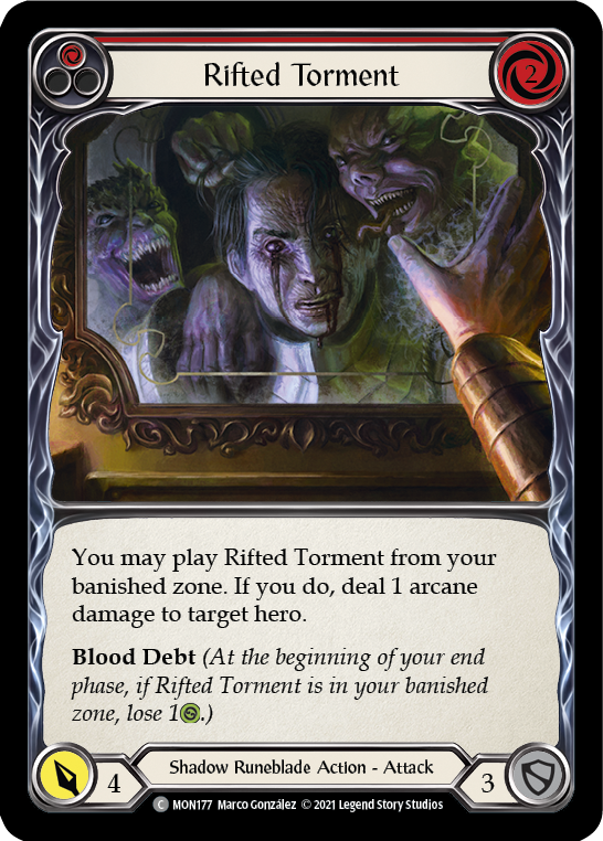 Rifted Torment (Red) [MON177-RF] (Monarch)  1st Edition Rainbow Foil | RetroPlay Games
