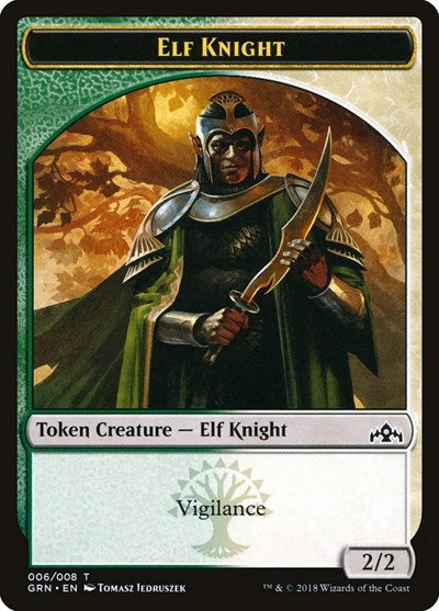 Elf Knight Token [Guilds of Ravnica Tokens] | RetroPlay Games