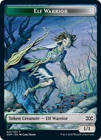 Elf Warrior // Plant Double-sided Token [Double Masters Tokens] | RetroPlay Games