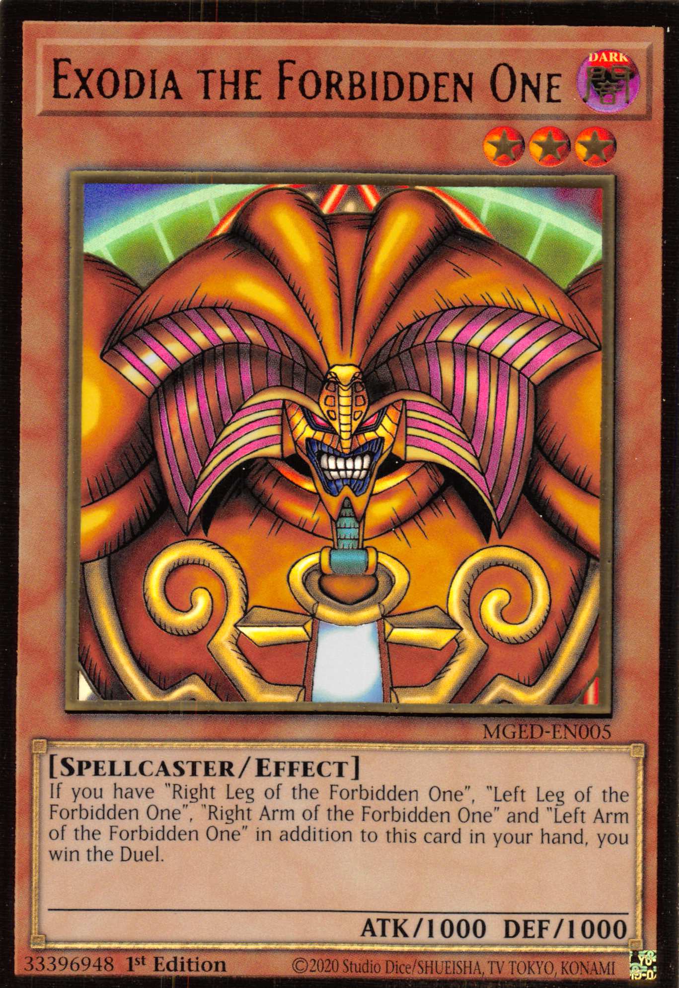 Exodia the Forbidden One [MGED-EN005] Gold Rare | RetroPlay Games