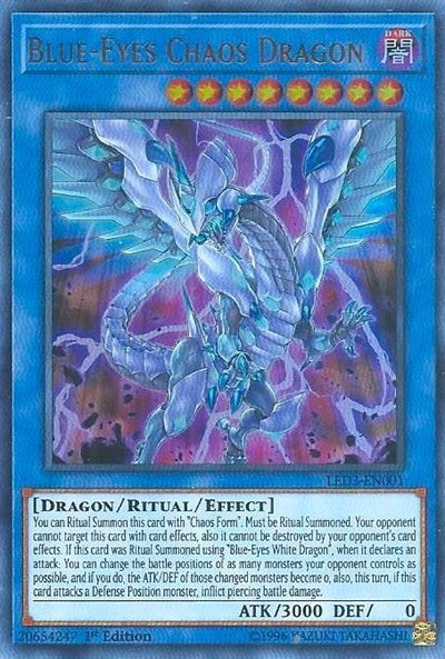 Blue-Eyes Chaos Dragon [LED3-EN001] Ultra Rare | RetroPlay Games