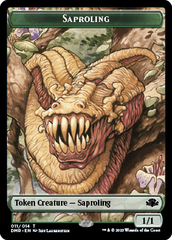 Zombie // Saproling Double-Sided Token [Dominaria Remastered Tokens] | RetroPlay Games