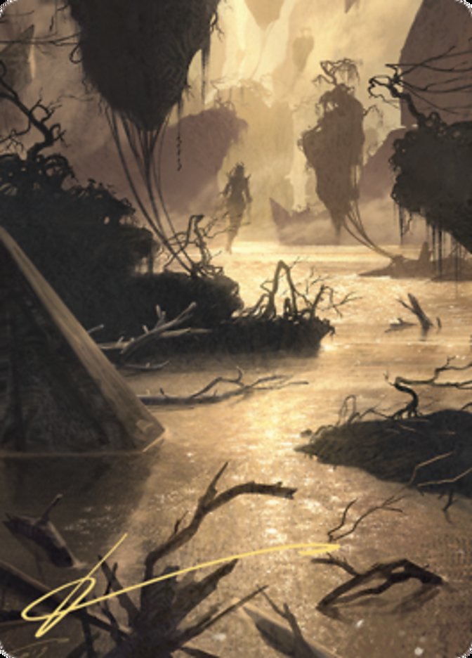 Murkwater Pathway Art Card (Gold-Stamped Signature) [Zendikar Rising Art Series] | RetroPlay Games