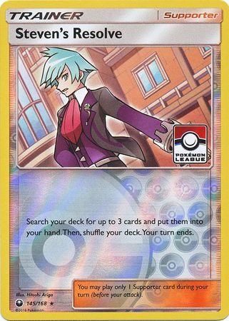 Steven's Resolve (145/168) (League Promo) [Sun & Moon: Celestial Storm] | RetroPlay Games