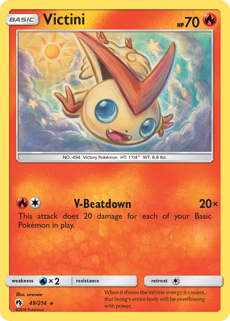 Victini (49/214) [Sun & Moon: Lost Thunder] | RetroPlay Games