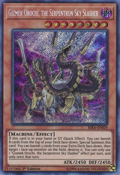 Gizmek Orochi, the Serpentron Sky Slasher [RIRA-EN029] Secret Rare | RetroPlay Games