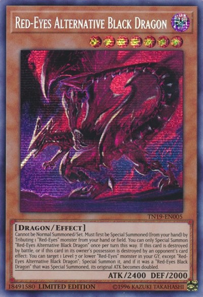 Red-Eyes Alternative Black Dragon [TN19-EN005] Prismatic Secret Rare | RetroPlay Games