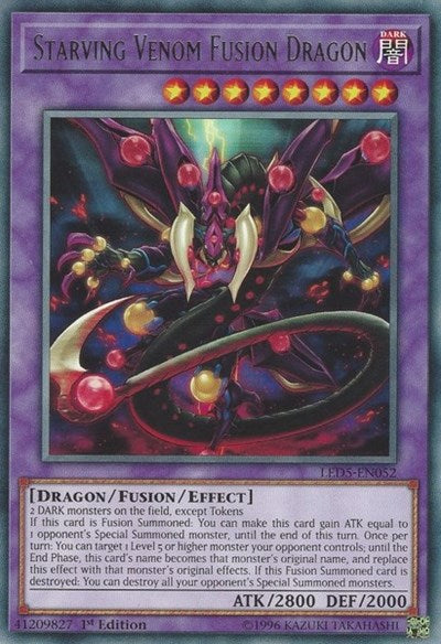 Starving Venom Fusion Dragon [LED5-EN052] Rare | RetroPlay Games