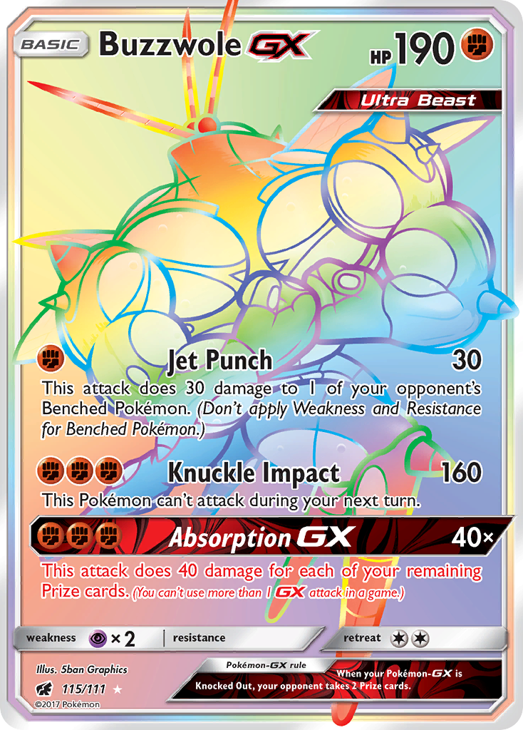 Buzzwole GX (115/111) [Sun & Moon: Crimson Invasion] | RetroPlay Games