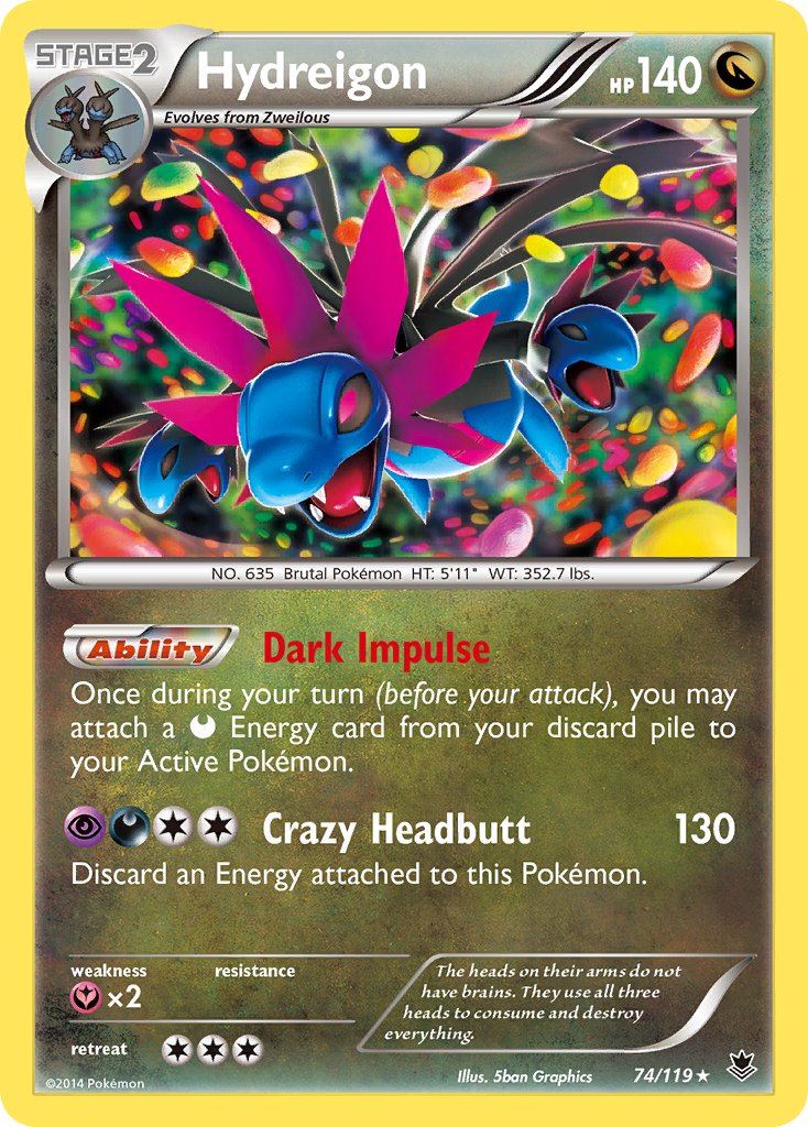 Hydreigon (74/119) (Cosmos Holo) (Blister Exclusive) [XY: Phantom Forces] | RetroPlay Games