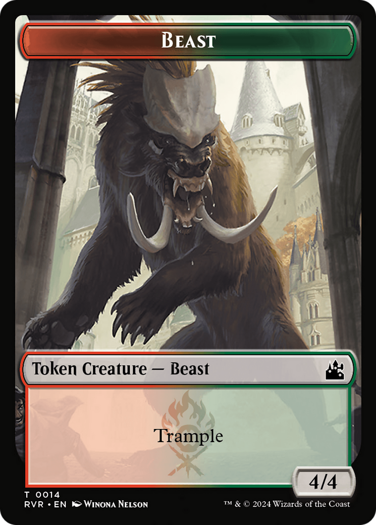 Beast Token [Ravnica Remastered Tokens] | RetroPlay Games