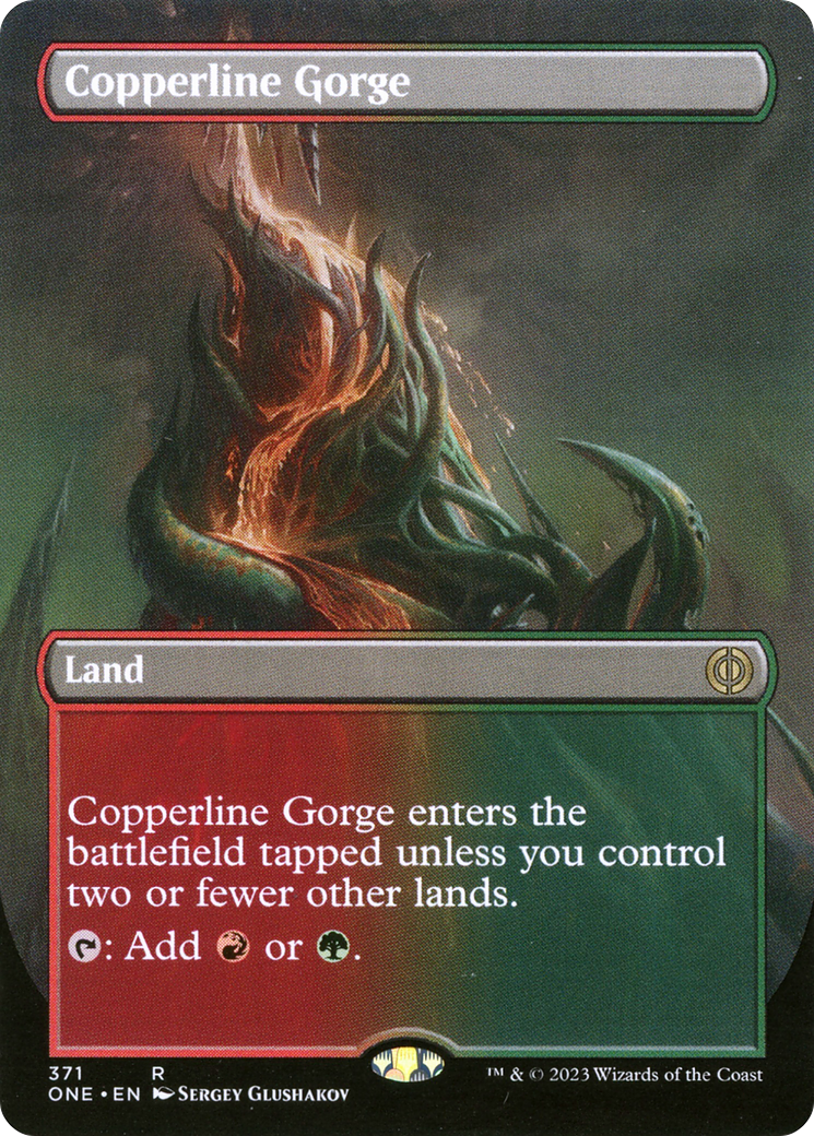 Copperline Gorge (Borderless Alternate Art) [Phyrexia: All Will Be One] | RetroPlay Games