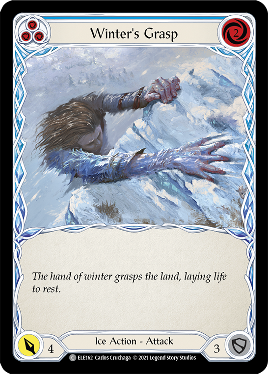 Winter's Grasp (Blue) [ELE162] (Tales of Aria)  1st Edition Rainbow Foil | RetroPlay Games