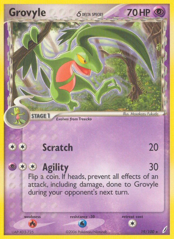 Grovyle(19/100) (Delta Species) [EX: Crystal Guardians] | RetroPlay Games