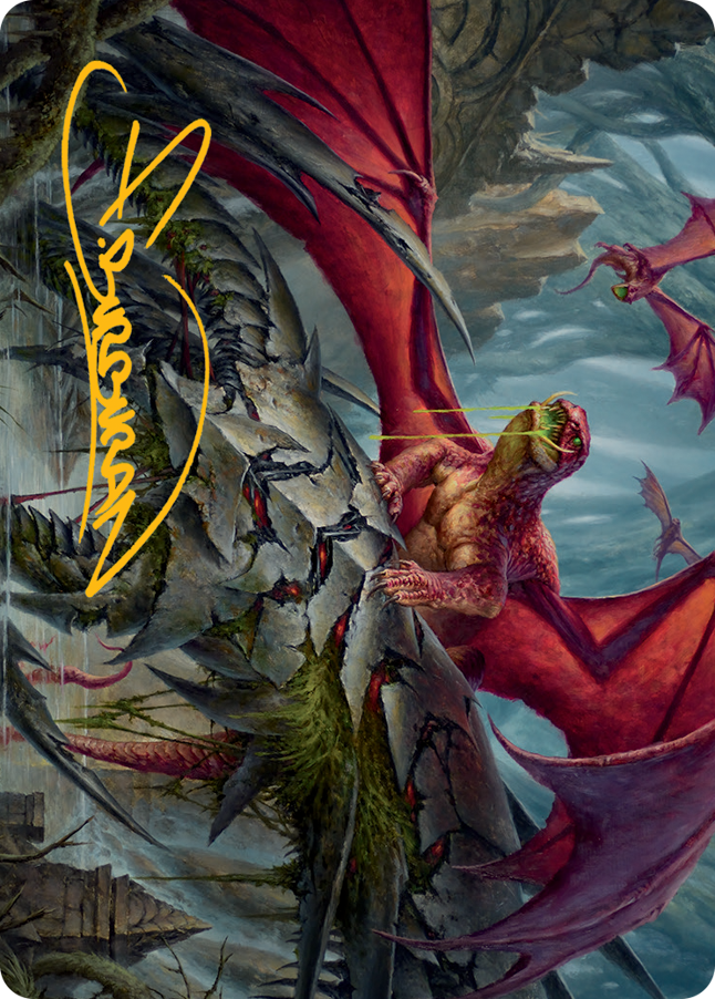 Hoarding Broodlord Art Card (Gold-Stamped Signature) [March of the Machine Art Series] | RetroPlay Games